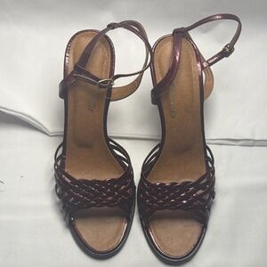 Vintage 1970's Fiammante By Color Mate Heels Size 7.5 N Leather Made In Brazil